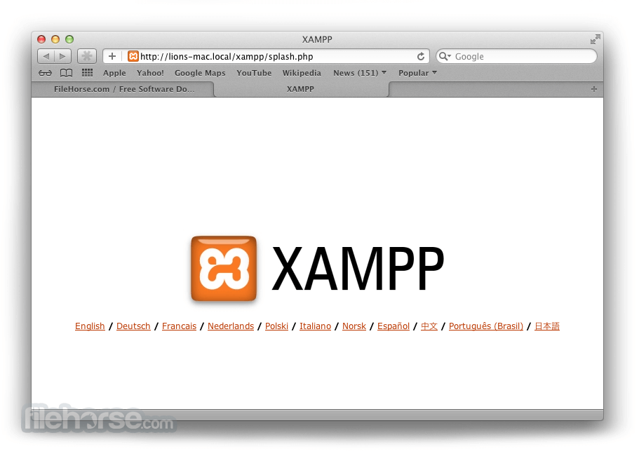 install wordpress on xampp for mac